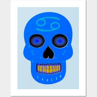 Star Sign Skull Cancer Posters and Art